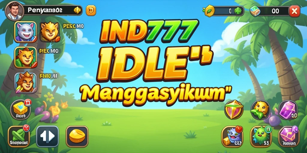 Gambar utama gameplay IND777 menampilkan karakter yang berkembang di dunia Idle.