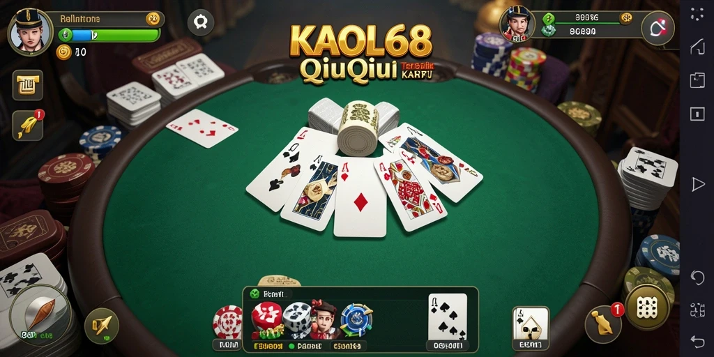 Screenshot KAOL68 menampilkan keseruan permainan QiuQiu yang mendebarkan.