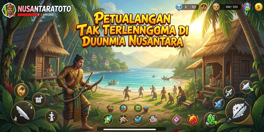 Tampilan gameplay menarik di <strong>NUSANTARATOTO</strong> dengan beragam pulau yang bisa dijelajahi.