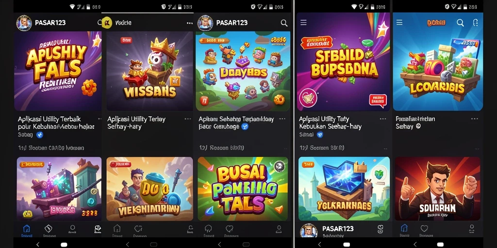 Tampilan antarmuka pengguna PASAR123 yang intuitif dan modern.