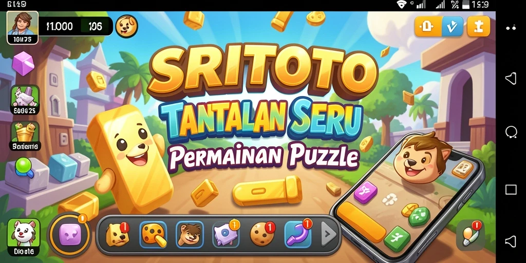Tampilan gameplay yang menawan dari SRITOTO pada level puzzle.