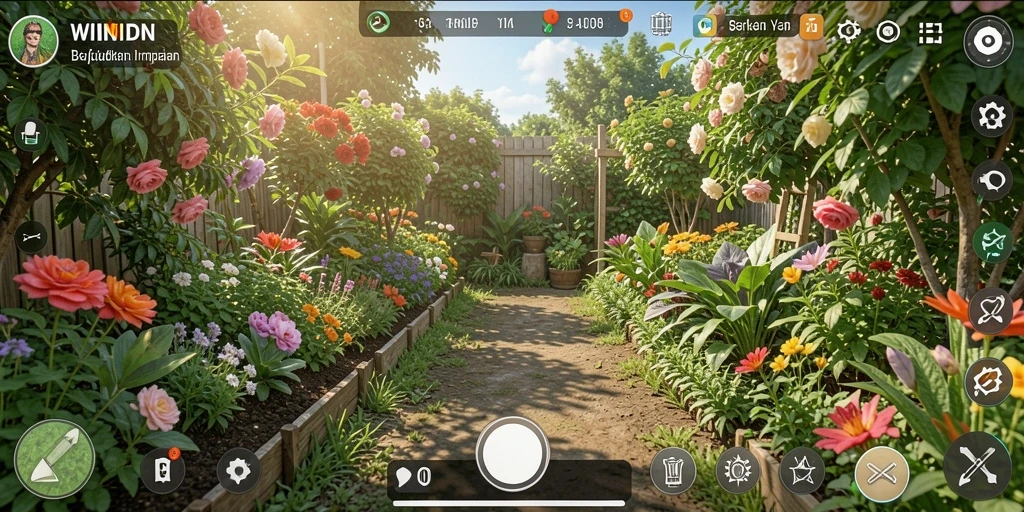 Tangkapan layar yang menampilkan aktivitas berkebun di WINIDN